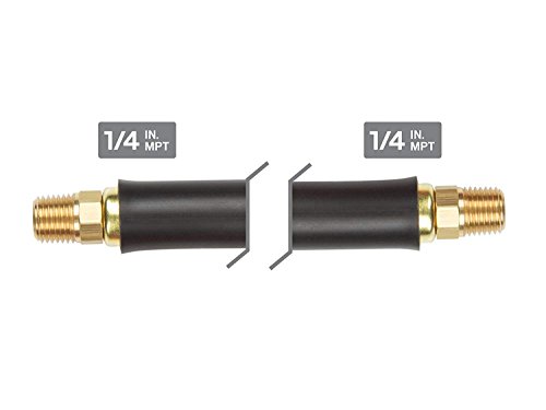 Dp Dynamic Power 25 Feet Polyurethane Recoil Air Hose With 1/4" Mnpt Swivel Ends And Bend Restrictor Fittings (120 Psi) #TOP3