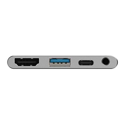 Image of Verbatim 4in1 Type C Hub /Dock Station Adapter (USB 3.0) with HDMI, USB 3.0 Port, Type-C PD Port and 3.5mm Audio Port (Multiport Type C Hub)