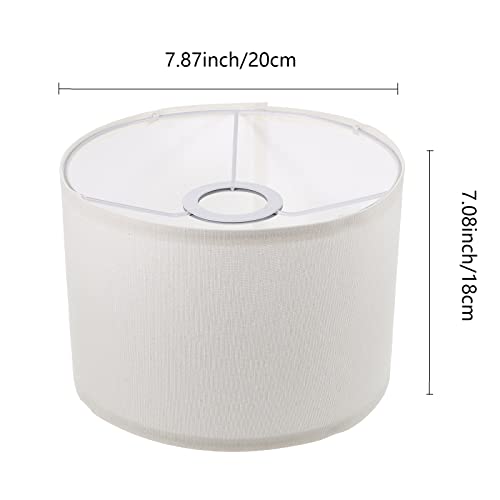 Cloth Lamp Shade Round lamp Small Drum Lamp Shades Fabric Lampshades Barrel Lamp Shades for Table Lamps Floor Lamps (Beige) - Image 3