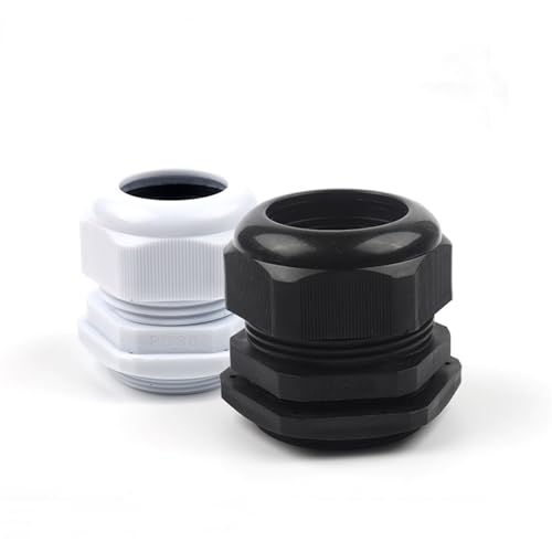 Prensaestopas de plástico PG48 negro con conector de nailon y pasacables IP68 estanco