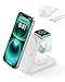 Produktbild Belkin UltraCharge 3 in 1 Ladestation mit Qi2.2, 25W, Ladegerät MagSafe Kompatibel, Induktive Ladestation für iPhone 17, iPhone Air, Apple Watch, AirPods, Pixelsnap, mit 45-W-Adapter  Weiß