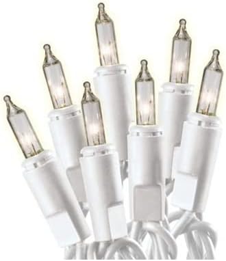 Noma/Inliten 100-Count Clear Light Set, White Wire