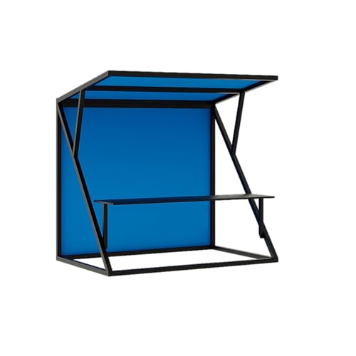 Soporte de exhibición plegable ligero de 150 cm para vendedores al aire libre, perfecto para vender pasteles, frutas, flores, artículos de segunda mano (azul)