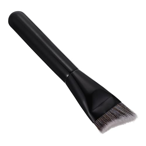Beatifufu Oval Makeup Brush Foundation V-shaped Fixed-point Contouring Brush Wooden