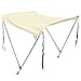 3 Bow Bimini Taud, Bimini Portable Canopy - Crème Solaire étanche y Compris Le matériel d'installation - Kayak pour 2 Auvent Convient-Personne Bateau