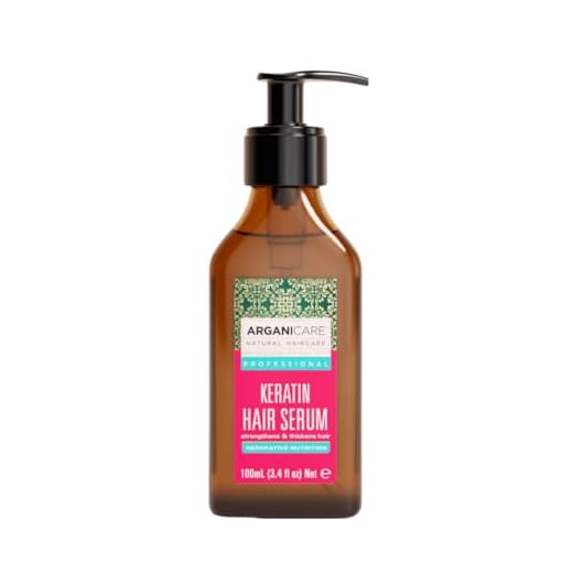 Arganicare | Keratin Haarserum | Glattes Finish & Glanz | Pflege für beanspruchtes Haar | Alle Haartypen | 100 ml