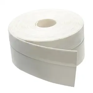 Stick&Seal 45 mm Wide, Under Door Sweep Weather Stripping Door Bottom Seal Strip Door Draft Stopper, 1 Meter (White)