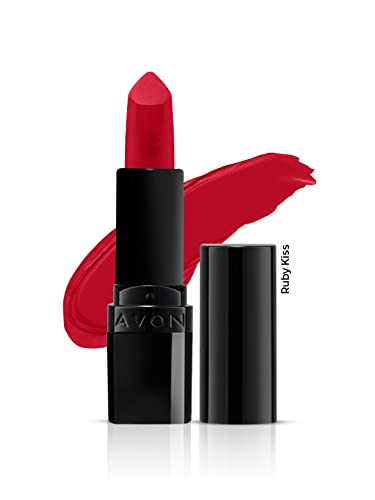 Image of Avon Ultra Perfectly Matte Lipstick - Ruby Kiss | Velvety Matte Finish | Suits to all skin tones - 4gm