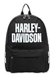 Harley-Davidson Rugged American Flag Graphic Durable Backpack, Black