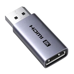 UGREEN 8K Displayport auf HDMI Adapter, Unidirektional DP auf HDMI 8K@60HZ/4K@240Hz/2K@240Hz/1... Kompatibel mit HP, Dell, Projector, Monitor, AMD, GPU, NVIDIA