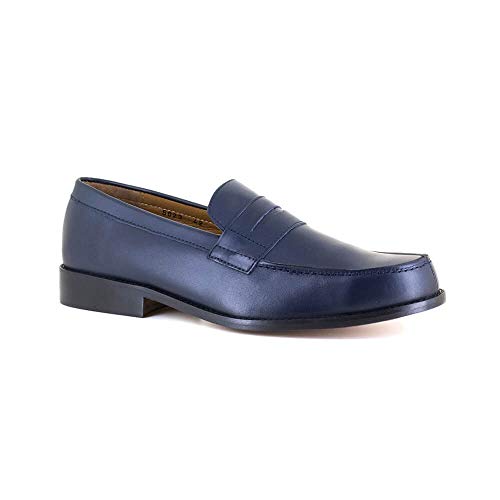 Mocassin Homme J. BRADFORD Cuir Marine JB-Baccarat