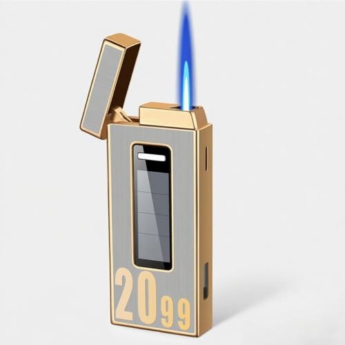 Encendedor Butano Recargable con Carga Solar y Sensor Táctil