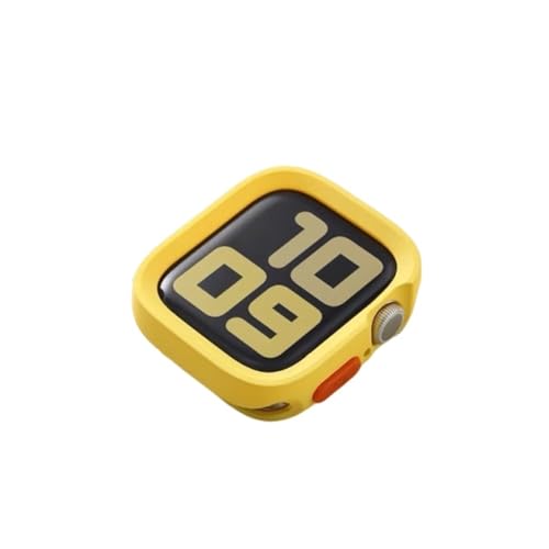 Coque silicone Apple Watch jaune mat idéale pour le sport et les loisirs