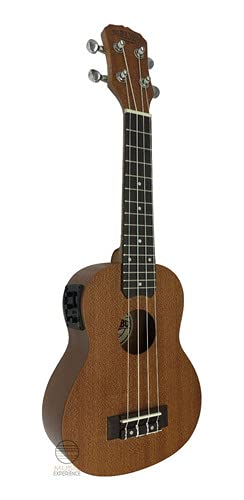 Ukulele Soprano Eletrico Sapele Malibu 21 Capa Cordas Aquila
