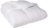 LUCID Alternative Comforter-Hypoallergenic-All Season-400 GSM-Ultra Soft and Cozy-8 Duvet Loops-Box Stitched-3 Year Warranty-Machine Washable-Twin-White