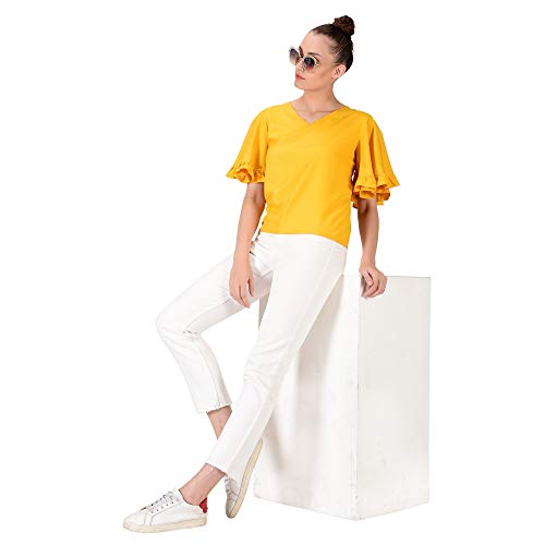 Image of OOMPH! Women's Crepe Tank Top - Pineapple Yellow