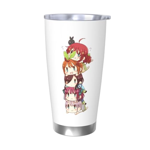 五等分の花嫁 水筒 真空断熱ケータイマグ 600ml ステンレスボトル 車用 直飲み 保温 保冷 フタ付きコーヒーカップ アウトドア 車のネイブに最適 スポーツタイプ ステンレスクールボトル 軽量 隔? 水筒 男の子 女の子