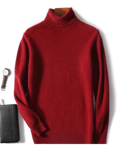 Men's Turtleneck Pullover Cashmere Sweater Winter Thick Basic Jumper 100 Percent Merino Wool Knitwear Soft Warm Clothes 7