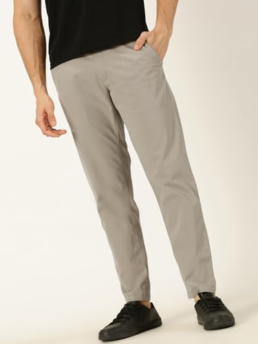 Image of Thomas Scott Men's | Solid | Light Weight | Breathable Fabric | Elasticated Waist | Mid Rise | Regular Fit | Cotton Blend | Drawstring | Chino Trouser | Pants