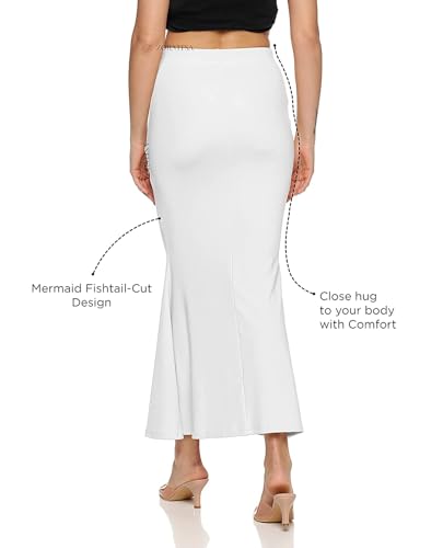 Image of Women's Saree Silhouette I Saree Shapewear Flare Petticoat for Women, Lycra Cotton Blended, Petticoat, Skirts for Women, Shape Wear Dress for Saree