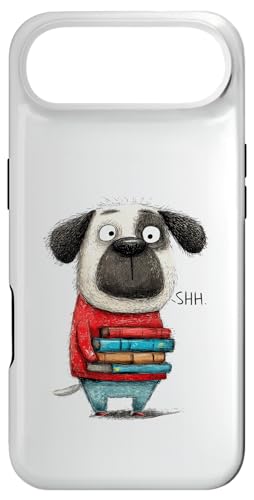 Shh Dog Reading Books Quiet Bookworm �C�k �X�}�z�P�[�X iPhone Air �p