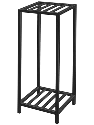 LLAXERGU Soporte para plantas de interior y exterior, soporte de pedestal de hierro resistente para interiores y exteriores, 30 pulgadas de alto, estante resistente para plantas para patio, sala de