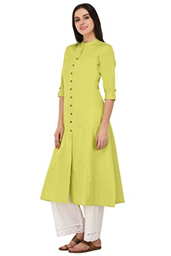 Image of Pistaa's Women's Cotton Regular Fit Casual Kurta