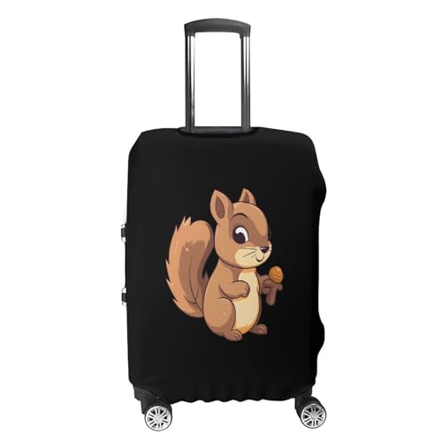 Cartoon Squirrel Travel Luggage Cover Washable Suitcase Protector Baggage Covers for Women Men S4