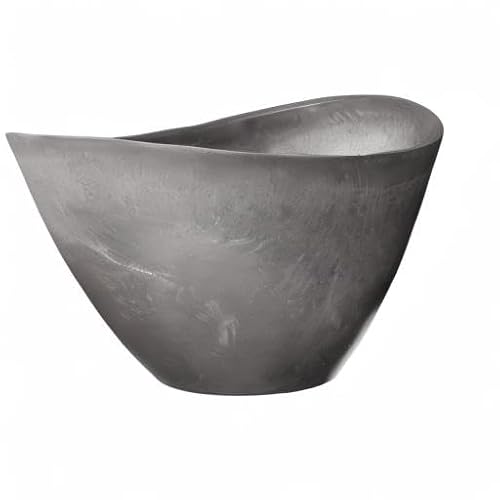 Arcadia YB41CT Garden Products Psw Pot Collection Curved Planter Pot For Indoor And Outdoor Plants And Gardens, 16-Inch, Cement Gray thumb #7