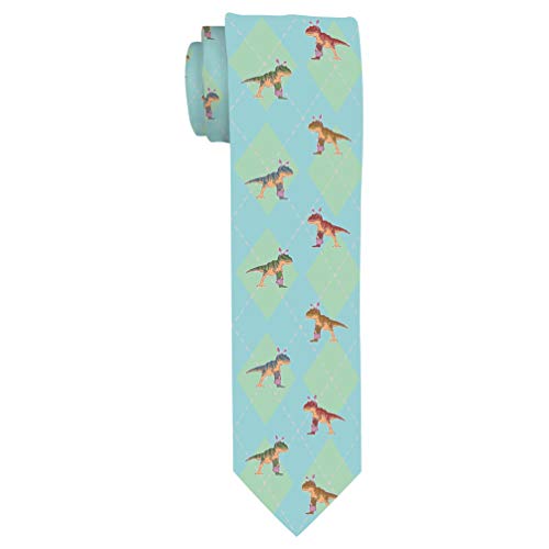 Easter Apparel T-Rex Easter Tie Holiday Clothes Easter Clothing Fun Easter Basket Stuffers Necktie
