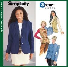 Patrons Veste ou Gilet Simplicity 5738 pour coudre sans stress