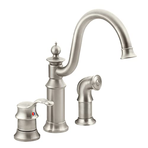 Moen S711SRS Waterhill One-Handle High Arc Kitchen Faucet, Spot Resist Stainless