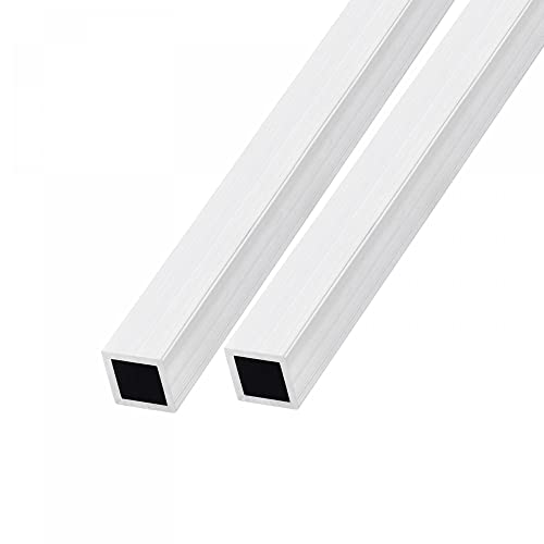 sourcing map 2Stk Quadrat Alu Rohr 15mmx15mmx2mmx300mm 6063 für Haus Einrichtung Maschinen