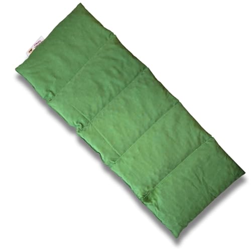 Franzis Nähstube 50x20cm Dinkelkissen Grün in 100% Baumwolle I Körnerkissen Dinkel 50x20 für Mikrowelle I Wärmekissen, Dinkelkernkissen,...