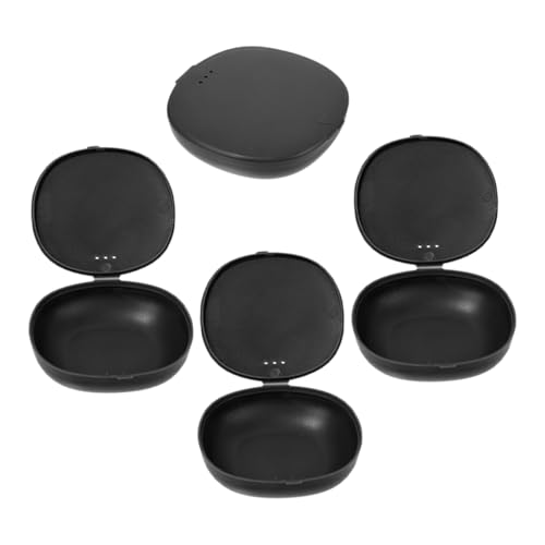 SECFOU 4個 収納ボックス 屋外用 キャリア ケース 容器 ホルダー 月経 ケース の梱包ケース プラスチック Black