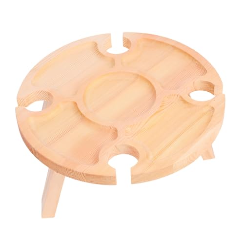 Table pliante compacte avec support stable pour verres à vin