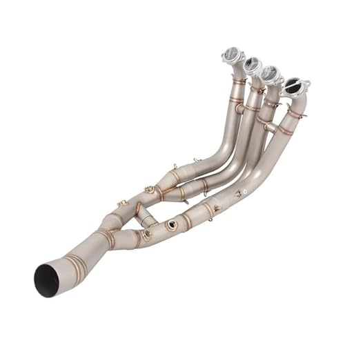 Motocycle Exhaust For B&MW S1000RR 2019-2024 S1000R 2021-2024 Exhaust System Slip On Motorcycle Headers Pipe Front Connector Tube Exhaust End Silencers(Stainless steel 1)