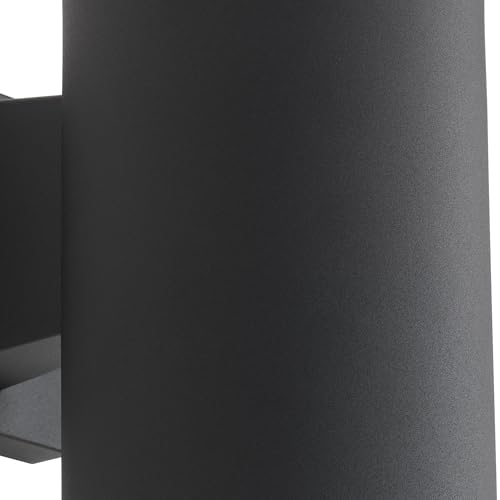 Image of Cylinder Collection 5 inch Modern Outdoor Wall Lantern Light Black
