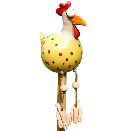 YNPQTDS Hühner Deko Huhn Gartendeko Henne Gartenstecker Harz...