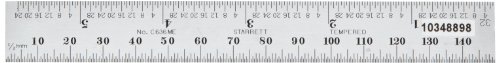 Starrett C636ME-150W/SLC Spring Tempered Steel Rule With Millimeter And Inch Graduations