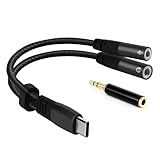 USB C Microphone Adapter, ZARSSON USB Type C to 3.5mm Combo Headphone Jack Audio Mic Adapter Y Splitter for Mac Book Pro, i-Pad Pro 2018/2020, OnePlus 7 Pro/8 Pro, Galaxy Note 10/10+/S20/20+/20 Ultra