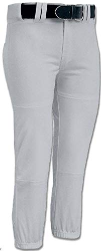 Joe's USA Girls Low Rise Fastpitch Softball Pants, Small-Grey