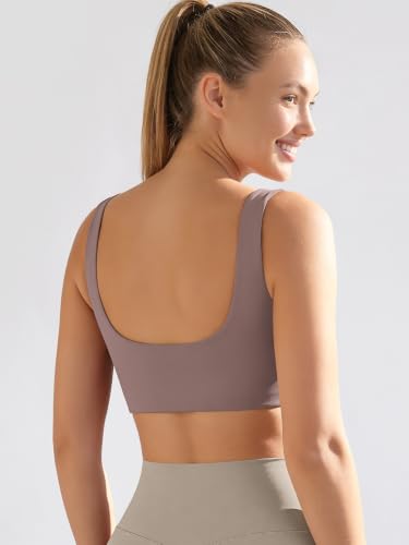 Image of ODODOS Square Neck Sports Bra for Women Wirefree Non Padded Yoga Tank Workout Crop Tops