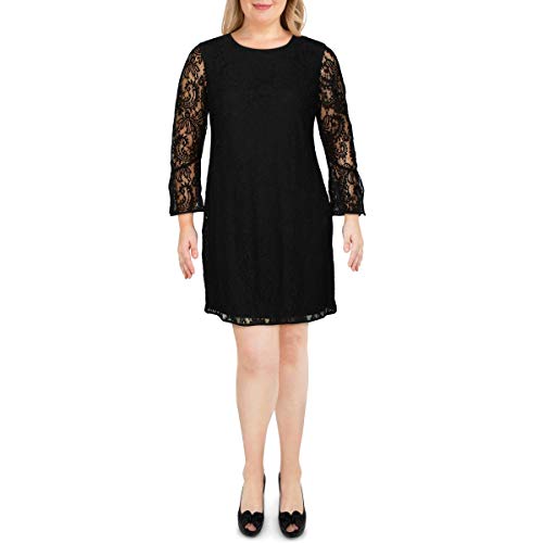 Anne Klein Women's Lace Sheath Dress with Bell Sleeves