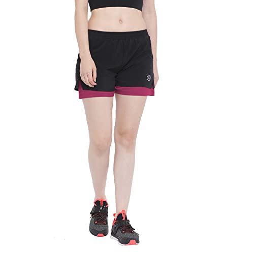 Image of CHKOKKO Gym Shorts for Women Workout Sports Running Quick Dry Fit Double Layer Inner Compression with Pockets Breathable Lightweight Wear