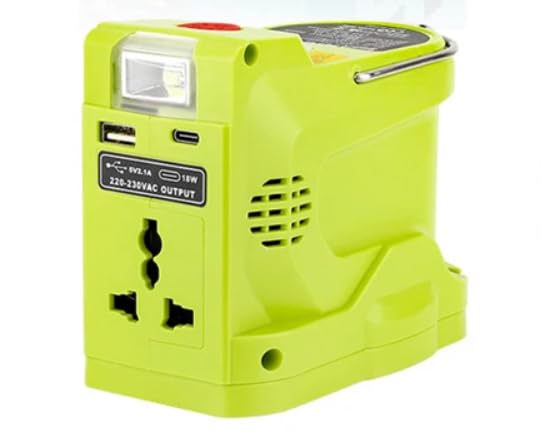 Onduleur batterie Ryobi 18V pour camping et sorties outdoor station energie portable 200W