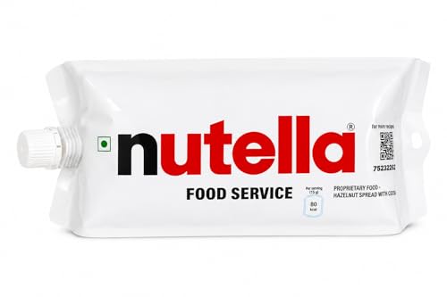 Nutella Hazelnut Spread with Cocoa 1kg Refill Pack | Food Service Bulk Cartridge Pack | Chocolate Spread for Cafes, Restaurants, Hotels, Bakeries, Waffles, Pancakes, Desserts & Beverages