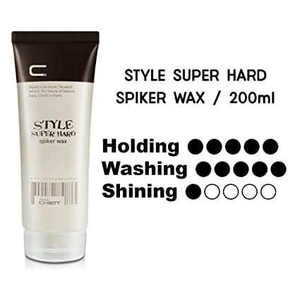 Avenue Chiett Style Super Hard Spiker Wax Strong & Long Hold, No Gloss, Natural 200ml/6.7 fl oz.