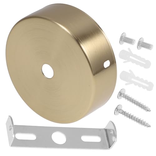 AUTSUPPL 1 Set Ceiling Plate Table Lamp Bases Table Light Stand Base Bedside Lamp Light Round Base Lamp Display Stand Round Table Lamp Stand Desk Lamp Stand Display Lamp Base Golden Iron