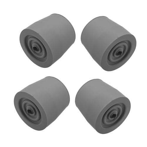 FRCOLOR 4pcs Walker Feet Accessories with Non Slip Rubber Tips, Replacement Parts for Crutches and Shower Chairs Rubber Walker Tips Walker and Commode Tips